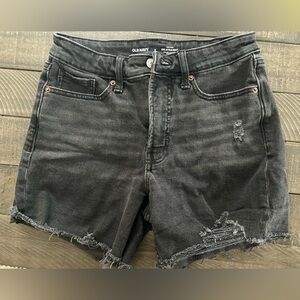 Old Navy Women's Charcoal Distressed Cropped Jeans